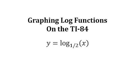 Graphing Log Functions on the TI-84: y=log_(1/2)(x)