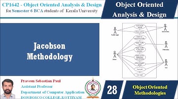 LECTURE 28 – OOAD –JACOBSON METHODOLOGIES - BCA SEM 6