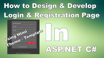 How to design login and registration page in asp.net | Design login registration through temple