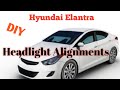 Hyundai Accent / Elantra, Headlight adjustment, Easy DIY how to, 2017 2018 2016 2015 2014 2013