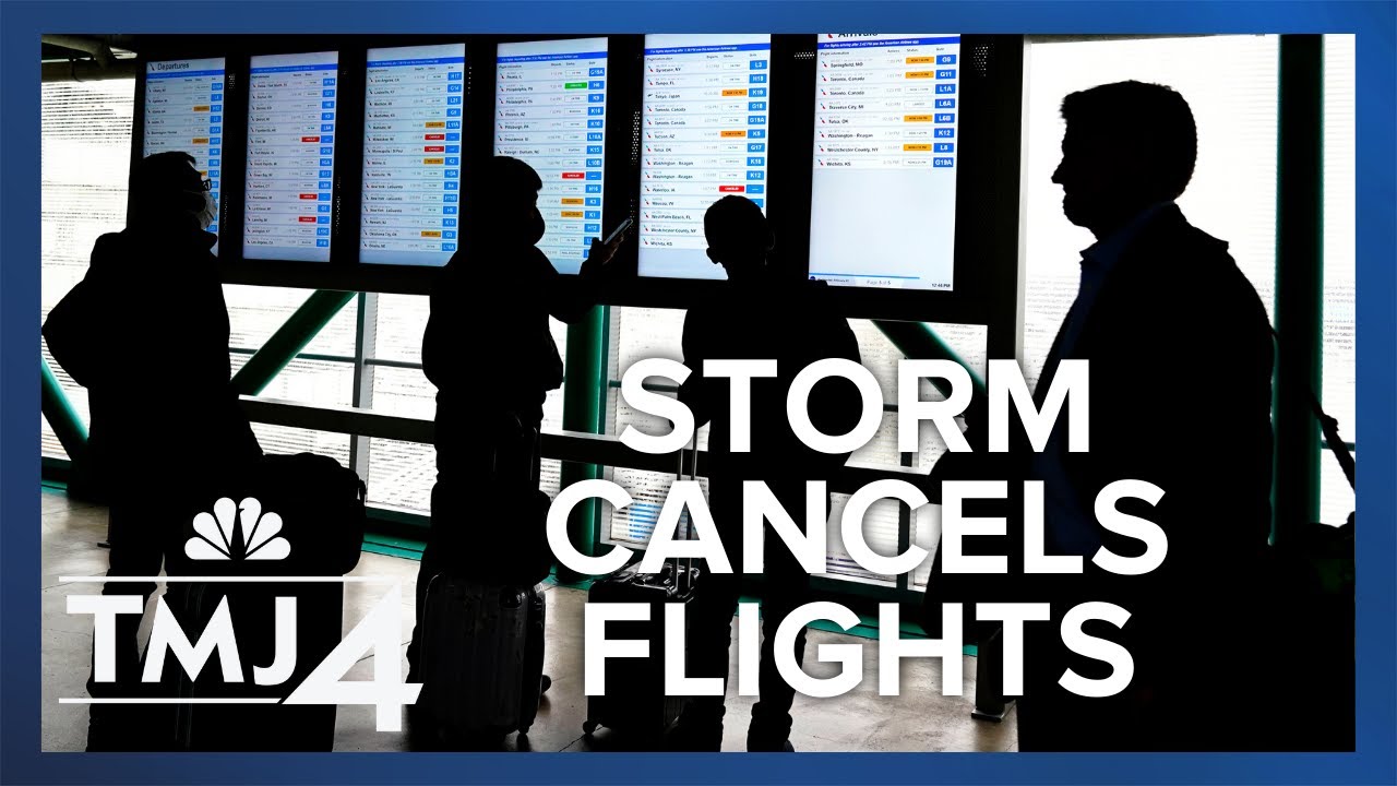 Winter weather conditions force travel cancellations and delays - YouTube