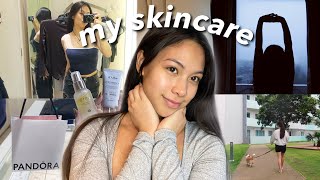 How I keep my skin clear!! (grwm + shopping)