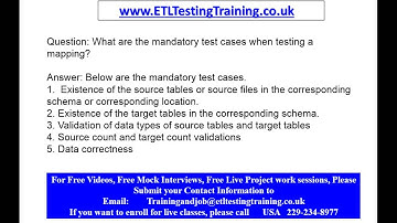 ETL Testing Interview Questions Part-1 | Etl Testing Online Training