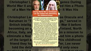 Christopher Lee Served in Intelligence During World War II