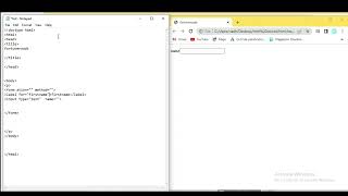 HTML course for beginners.  Adding label to one line text box