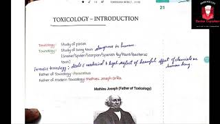 FORENSIC TOXICOLOGY  Lt 1- INTRODUCTION AND CLASSIFICATION