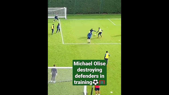 Michael Olise humiliating defenders in training before destroying the net with a banger