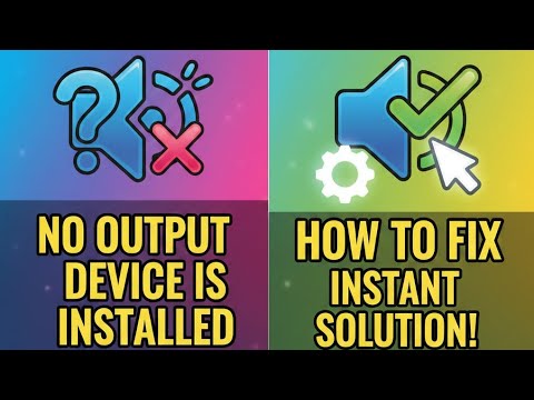 How to fix "No audio output device is installed" in Haier Y11c or windows 10 by ahfa experto.