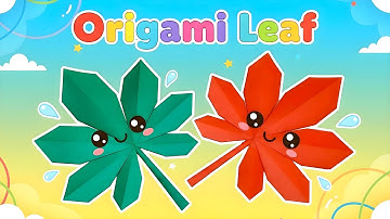 Origami Leaf Tutorial | How to Make Paper Leaves Easy (DIY Craft) | Easy DIY Paper Crafts For Kids