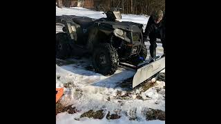 Winch finally arrived to complete kolpin switchblade snowplow on sportsman 570 ATV