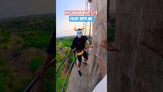 Maskman Wants To Fight With Me💀#parkour#spiderman#water#jump#support#viral#jodhpur#india#pov#funny
