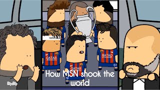 The peak of MSN how incredible was Neymar #messi #neymar #suarez #football #soccer #animation
