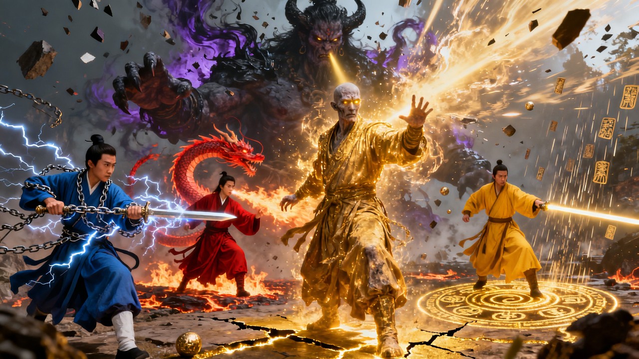 Duel Maut Taois vs Raja Hantu! Ayah Zombie & 3 Anak Pendekar Bersatu