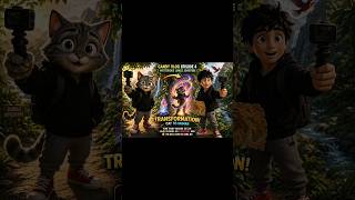 🍬 Candy's Jungle Adventure | Cat To Human Transformation 😱✨ #viralvideo #cat #cartoon #foryou