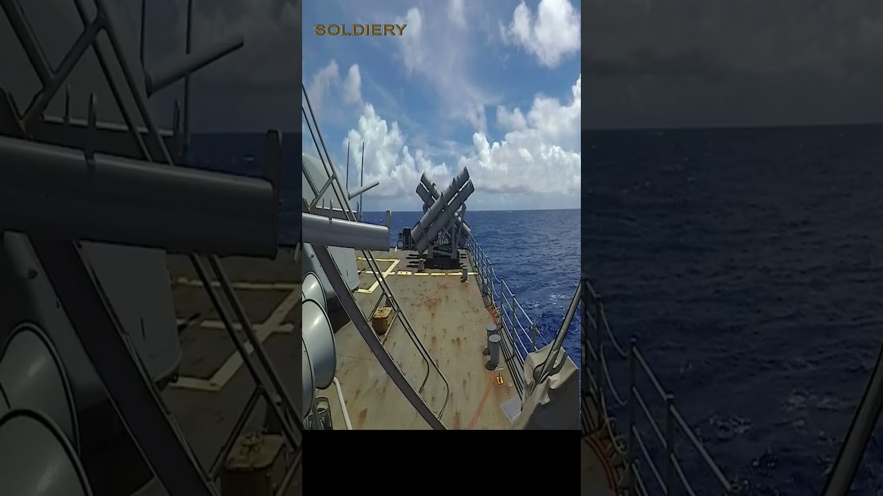 USS Shiloh CG 67 launches a Harpoon 