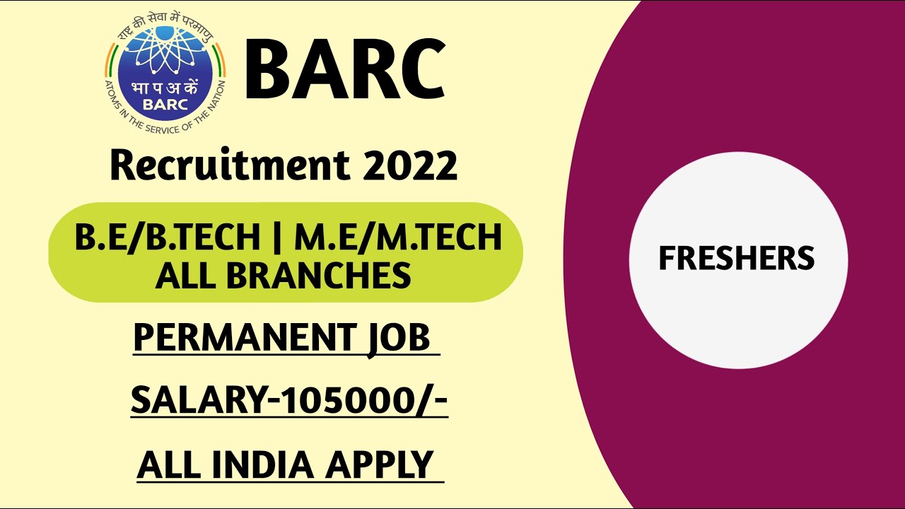 BARC RECRUITMENT 2022 | BARC SCIENTIFIC OFFICER RECRUITMENT 2022 | BARC ONLINE FORM 2022