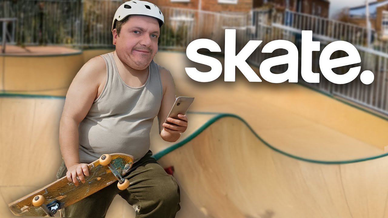 Jeg prøver at skate for første gang.