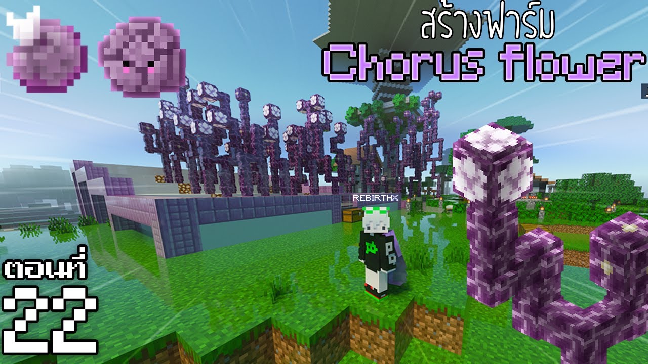 สร้างฟาร์ม "Chorus flower"แบบง่ายแต่ยาก!? Mcpe 1.18 22 YouTube