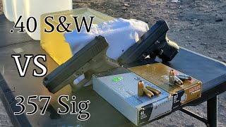 .40 s&w VS 357 sig in ballistics gel