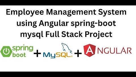 Java Project : Employee Management System (Java + MySQL + Angular)