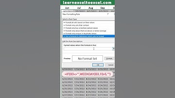 Excel Pro Trick: Highlight Weekends Dates in Excel with Conditional Formatting and WEEKDAY Function