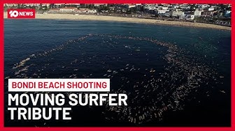 Thumbnail for Hundreds Of Surfers Pay Tribute In Paddle Out For Bondi Terror Attack Victims | 10 News