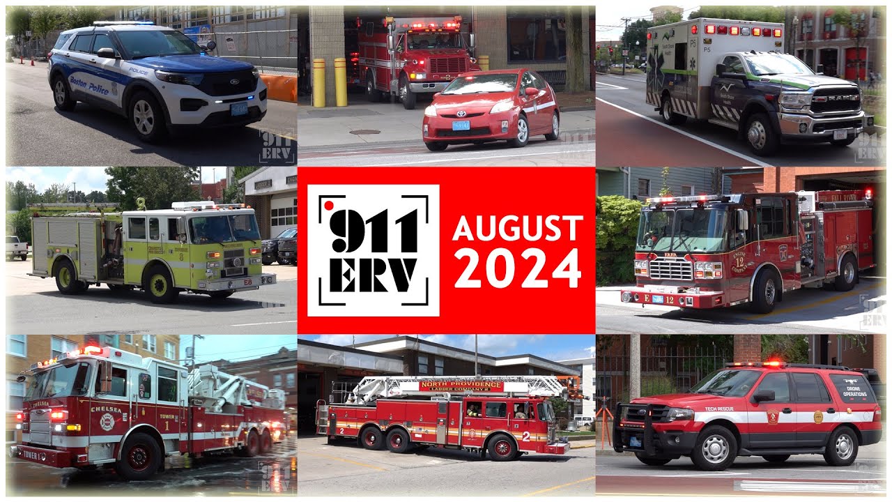 Fire Trucks, Ambulances, and Police Cars Responding Compilation | August 2024