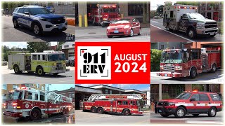 Fire Trucks, Ambulances, and Police Cars Responding Compilation | August 2024