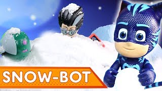 pj masks creations snow bot christmas special play with pj masks