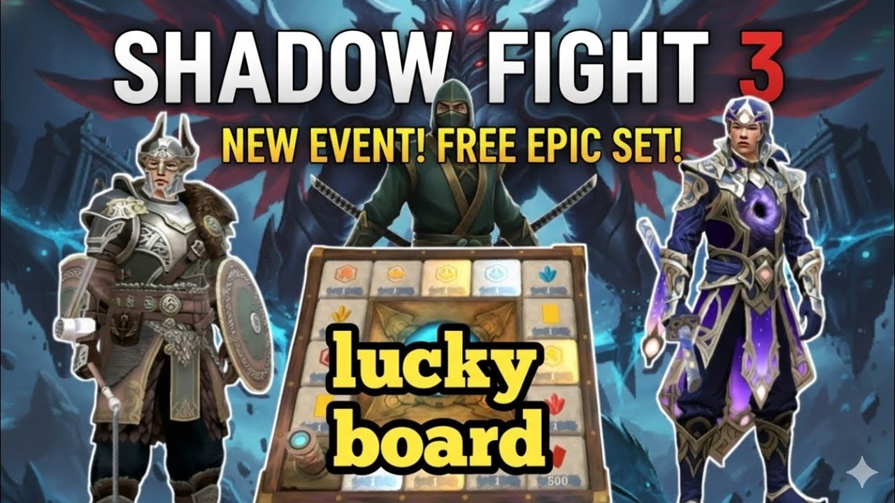Shadow fight 3 : New Event Update: Free Epic Set & Lucky Board Rewards Guide (SF3)🔥🔥