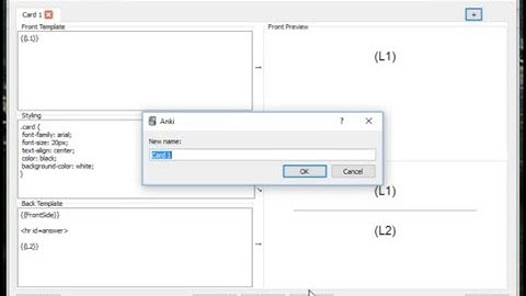 Anki Editing Card Templates