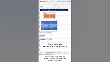 How to Hide or Exclude Field from a Slicer in #Excel #shorts