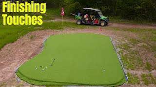 Smoothing and Securing the Turf on our New Putting Green