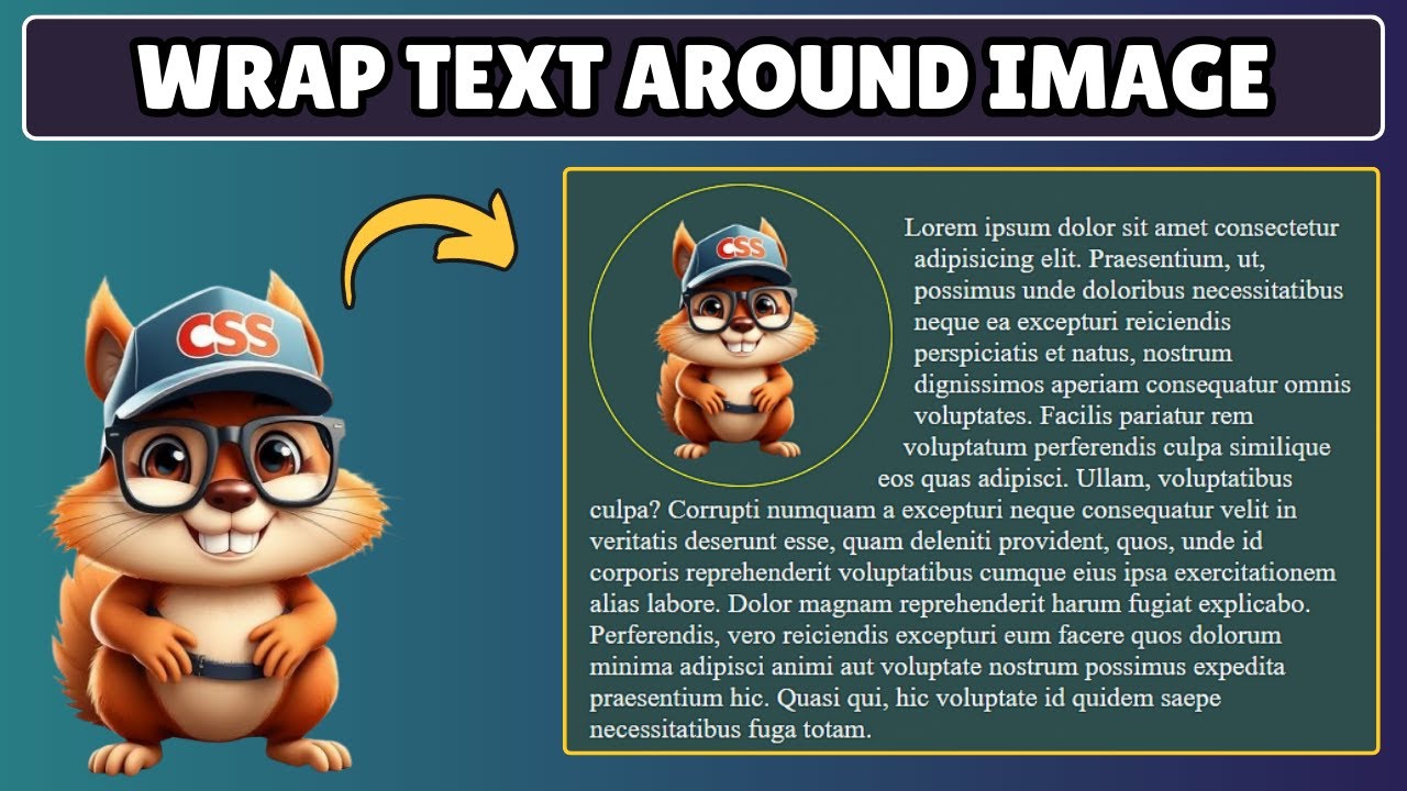 How to Wrap Text Around an Image in HTML and CSS - YouTube