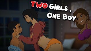 2 GIRLS 1 BOY!!!! (V CARD???)- Animated Story