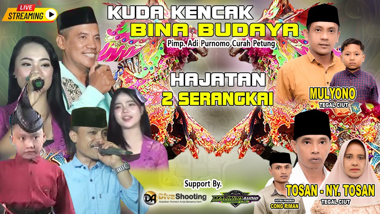 KUDA KENCAK BINA BUDAYA🔴LIVE HAJATAN 2 SERANGKAI 1. MULYONO 2. TOSAN DESA TEGAL CIUT KLAKAH