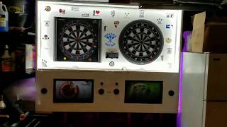 My GranBoard 2, Dartslive 200S & Steel Tip Winmau Blade 5 Garage Build Setup Cabinet