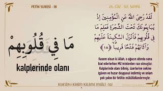 KUR'AN-I KERİM KELİME MEALİ 512 | FETİH SURESİ 16 - 23 (26. CÜZ)