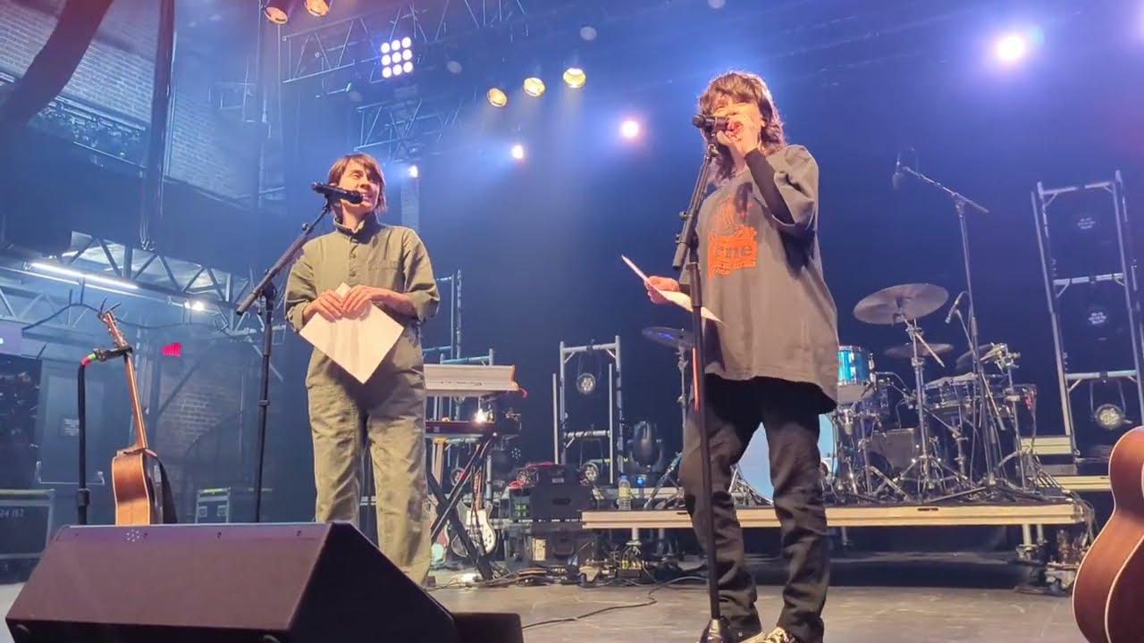 2/6 VIP Tegan and Sara - Tegan has a Sara lyric tattoo @ L'Olympia Montreal 6/14/23