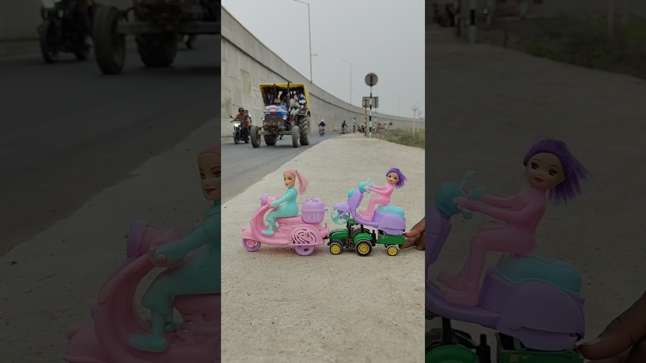 Remote Control Scooty Girl And Monkey Scooter Unboxing And Testing Short ||