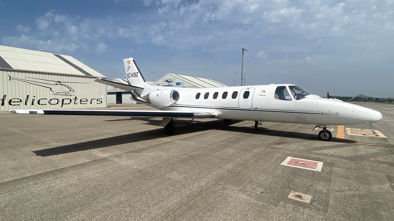 Cessna 550 Citation II (EC-KBZ) at Sabadell Airport.