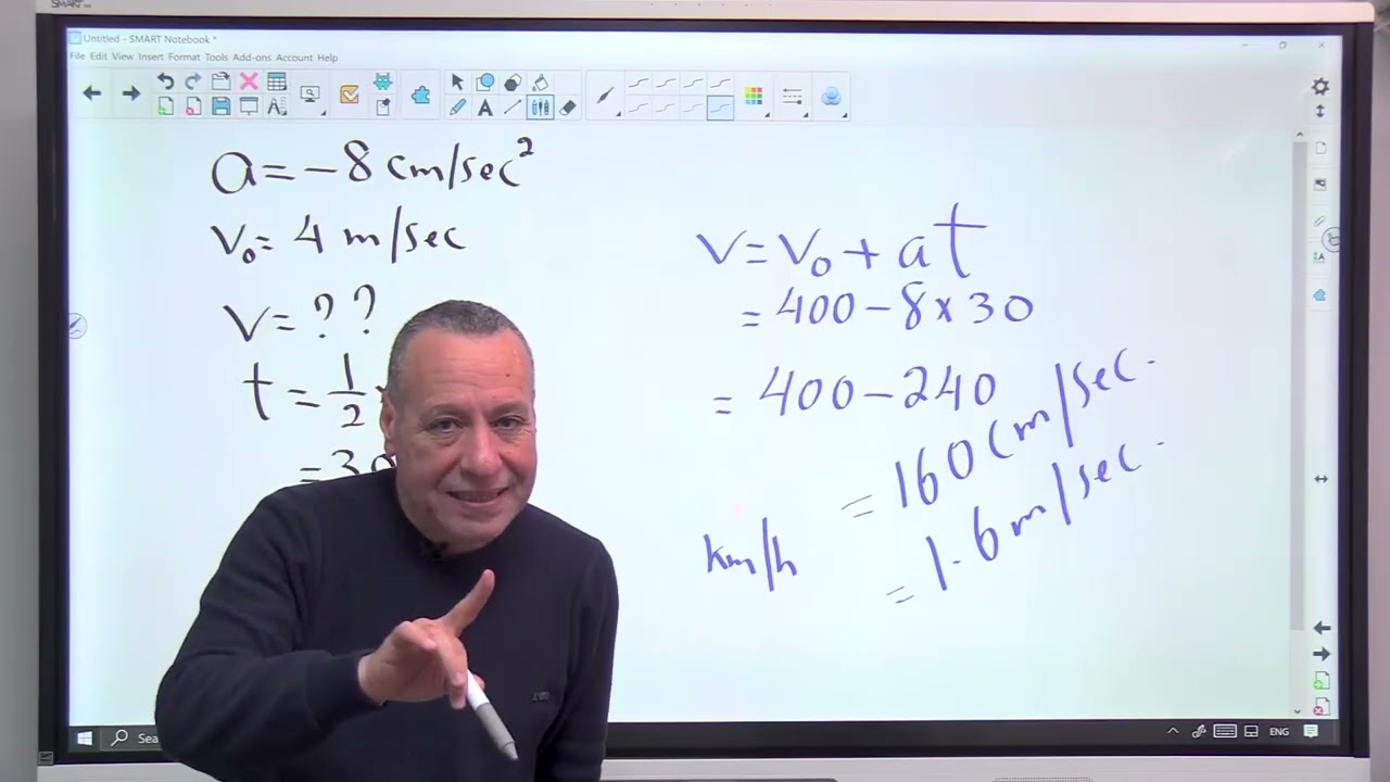 Applied maths || senior 2 || Acceleration شرح وحل علي تاني درس ميكانكس تانيه ثانوي لغات