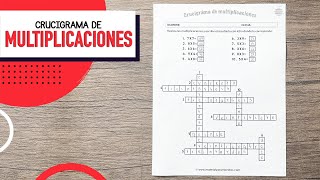 Crucigramas para trabajar operaciones y escritura de números con letra