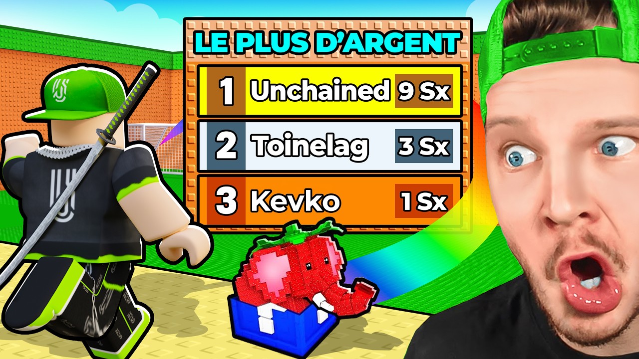 Je Passe TOP #1 du Classement sur Kick a Lucky Block !