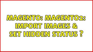 Magento: Magento2: Import images & set hidden status s (3 Solutions!!)