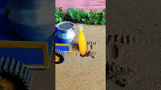 😱 Amazing Mini Tractor Making Cement Pillar | DIY Real Working Construction Machine 🚜 #shorts