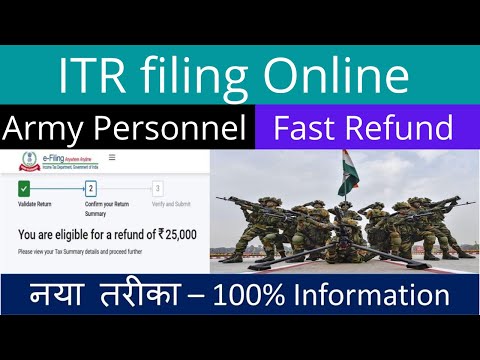 ITR 1 filing online 2022-23 for Army personnel and Defence personnel | Income tax return for army