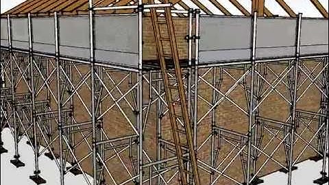 Scaffold Design 3D - Aframe scaffold around house. by jaztekdesign.com