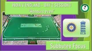 Subbuteo Cricket, India v England, Day 2 Session 1.