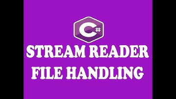 STREAM READER CLASS - READING DATA FROM TEXT FILE - FILE HANDLING IN C# ( URDU / HINDI )